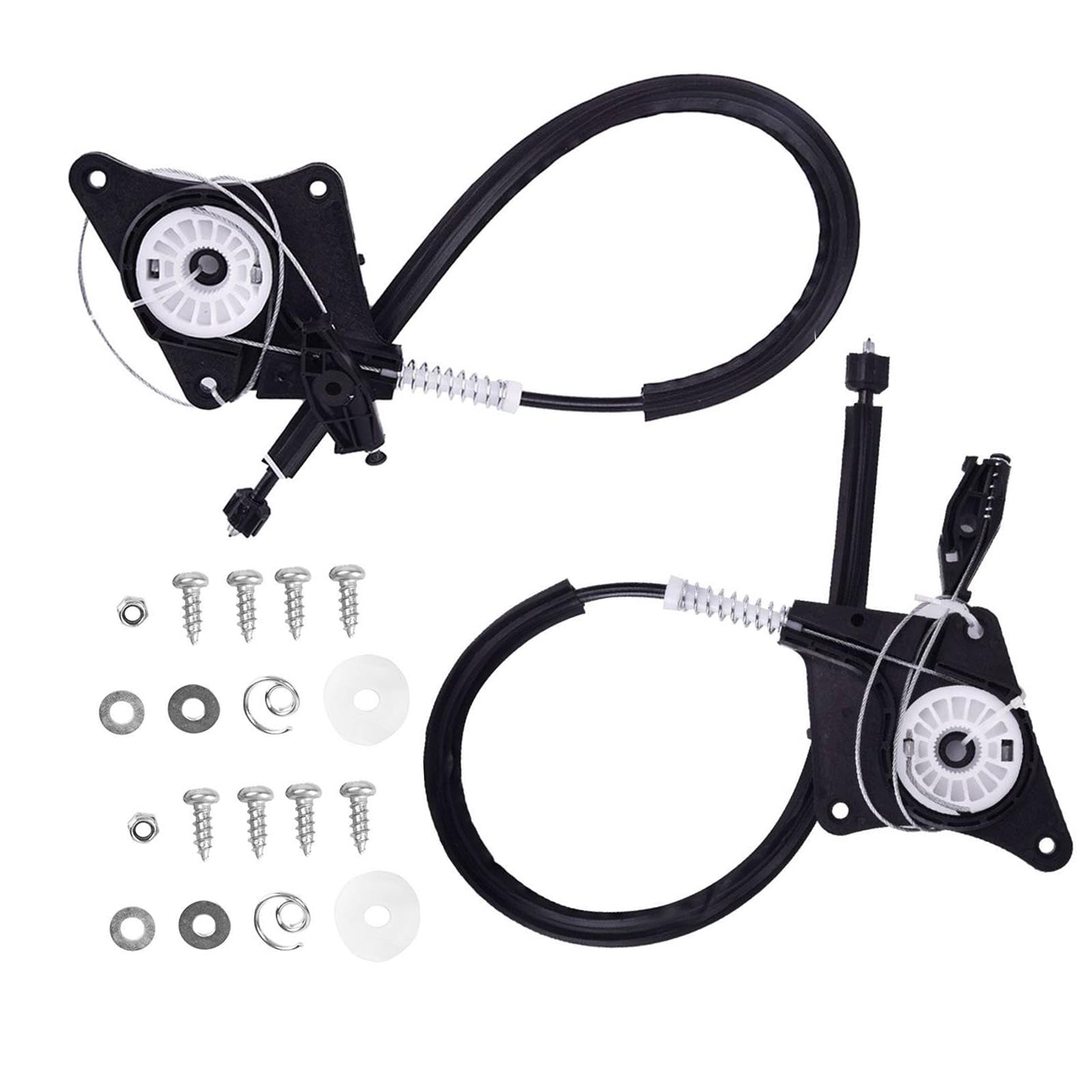 AUTOPA Fensterheber Reparatursatz 1Y0898291+1Y0898292 Ersatz für VW New Beetle Cabriolet 1.4 1.6 1.8 T 1.9 TDI 2.5 Links+Rechts Schwarz Kunststoff
