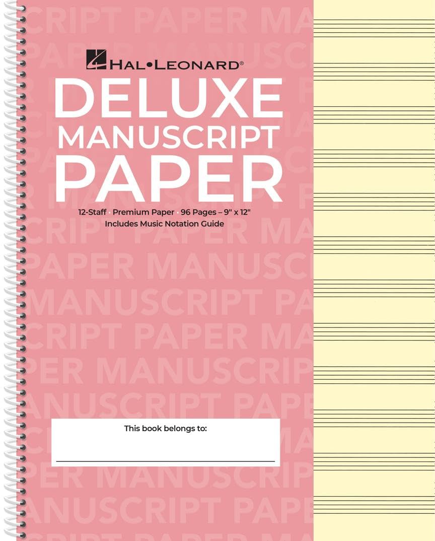 Deluxe Wirebound Premium Manuscript Paper (Pink Cover)