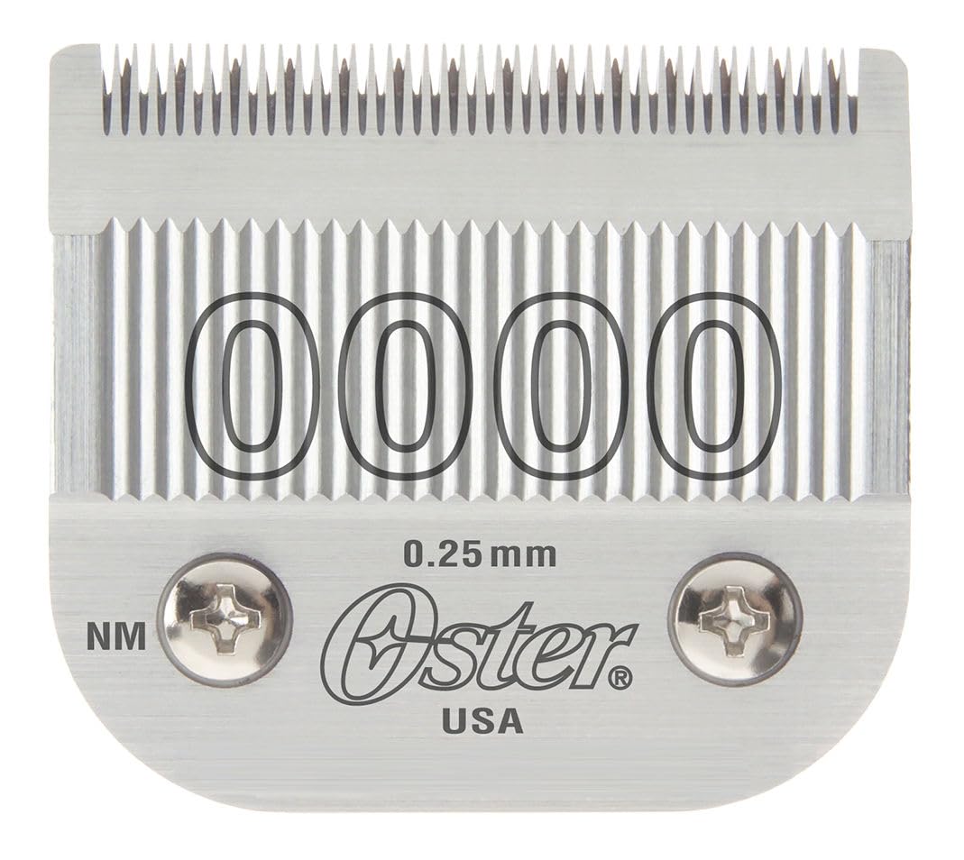 Oster Testina del rasoio Pro Beauty, lama di ricambio, lama per tosatrice, argento, misura 0000, acciaio al carbonio, taglio umano, adatto per Oster Klassik 97 e modello 616