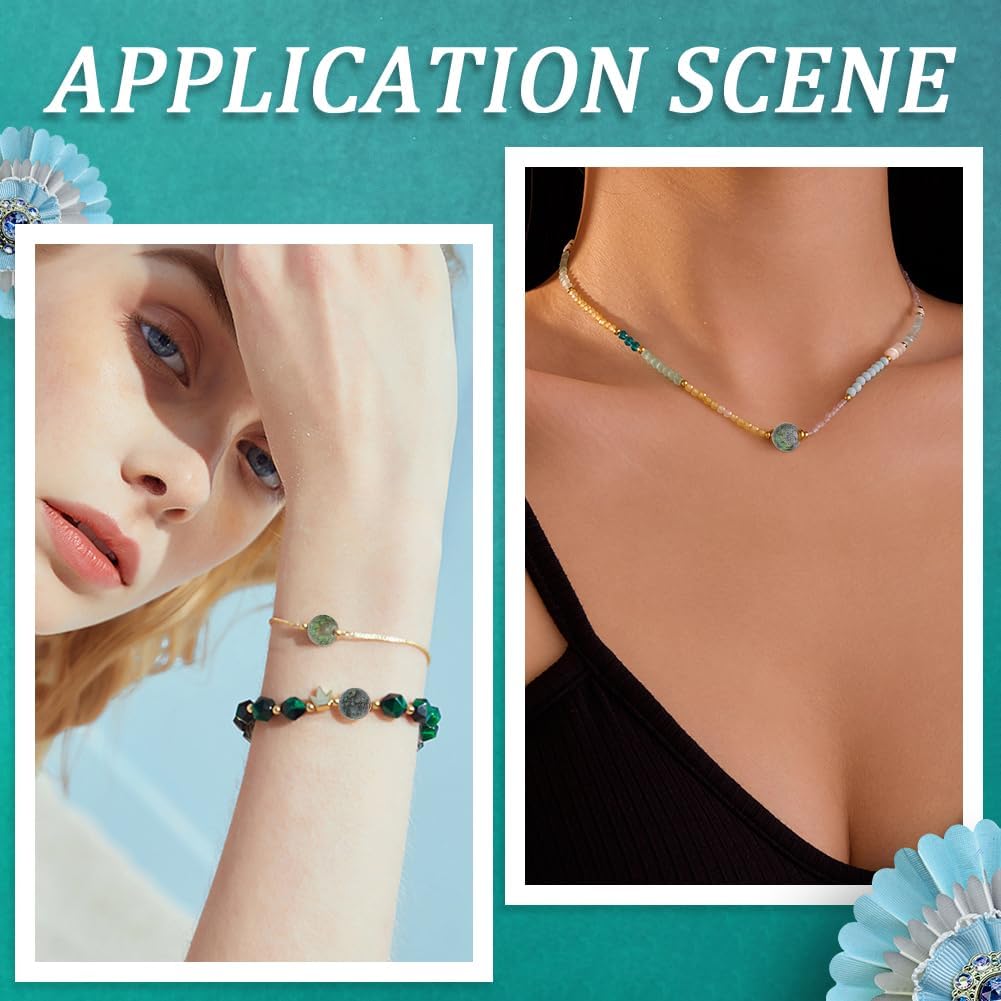 1 Box 120PCS 6MM Turquoise Round Beads Strand with Hole Natural African Jasper Gemstone Frosted Round Smooth Stone Loose Spacer Bead for Jewelry Making Bracelet Necklace DIY Craft Supply - Image 6