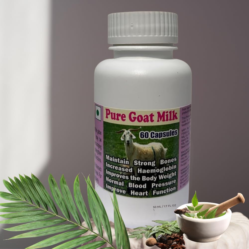 - PURE GOAT MILK CAPSULE - 60 CAPSULES (GET 1 BOTTLE PURE GOAT MILK 50ML DROPS FREE)