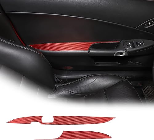 Adhesivo de fibra de carbono suave para reposabrazos de automóvil, cubierta interior compatible con Chevrolet Corvette C6 2005-2013 para