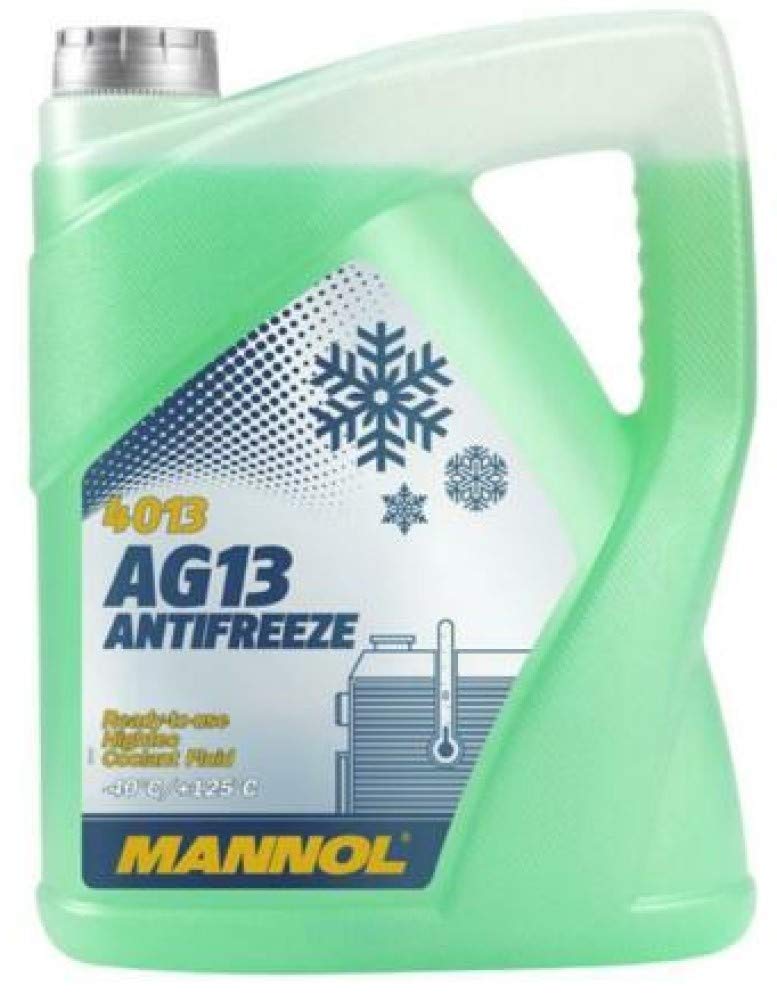 MANNOL AG13 Ready Mixed Antifreeze Coolant -40∞C Anti-Corrosive, Longlife G13, 5 Litres