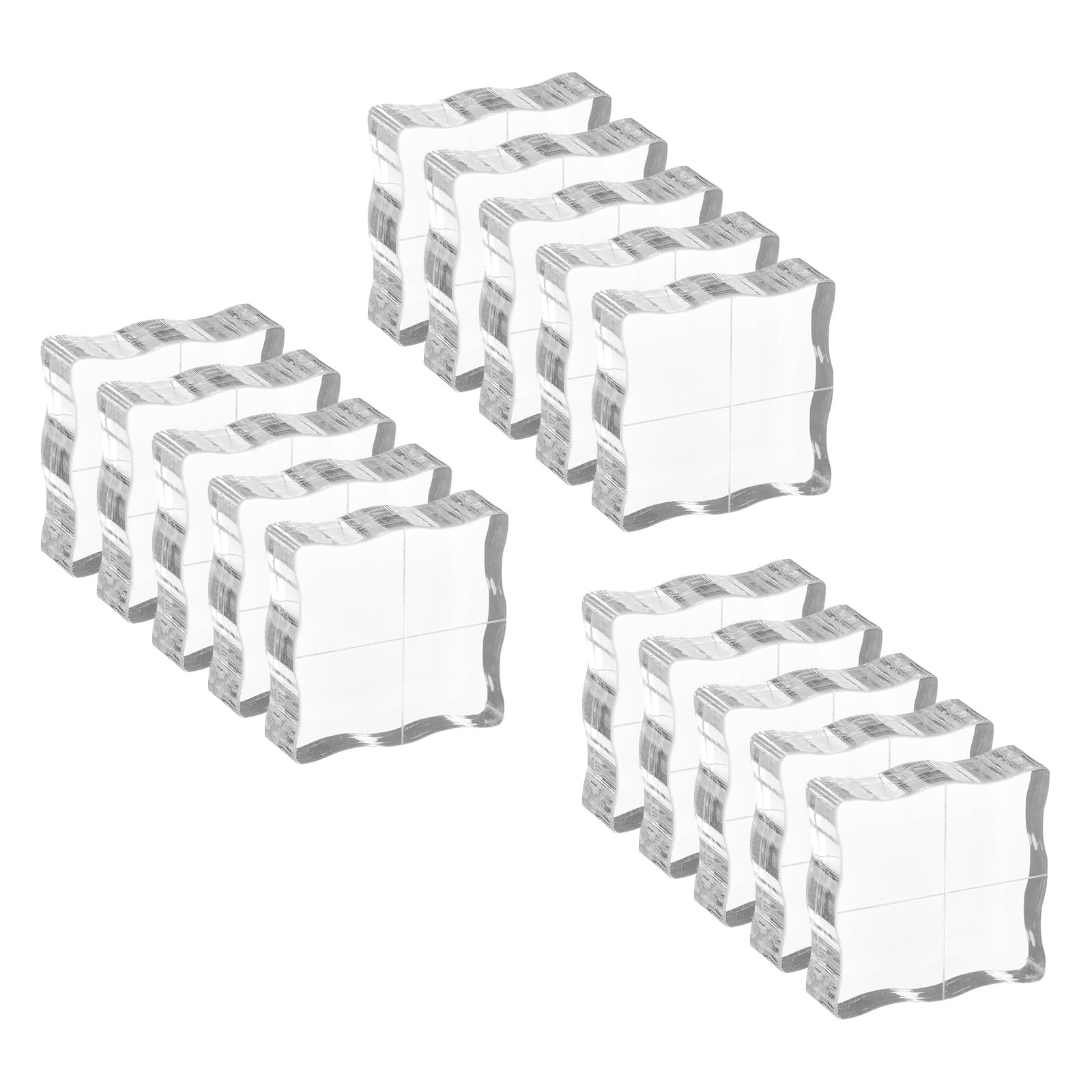 PATIKIL Acrylic Stamp Block, 15 Pack, 1" x 1" โ image 1