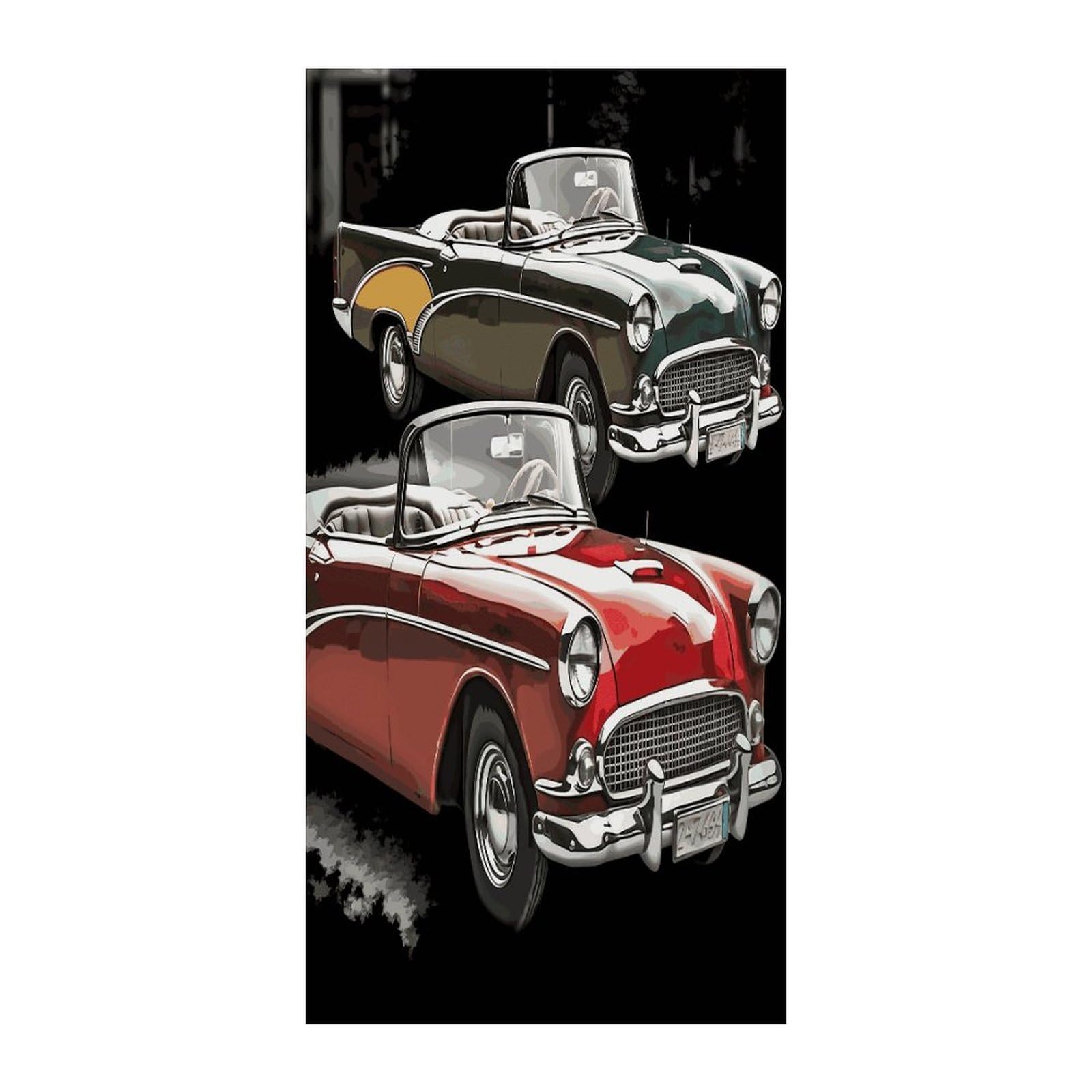 Fekiloot Style Classic Car Roadsters Old Fashioned Door Curtain Room Divider Curtains