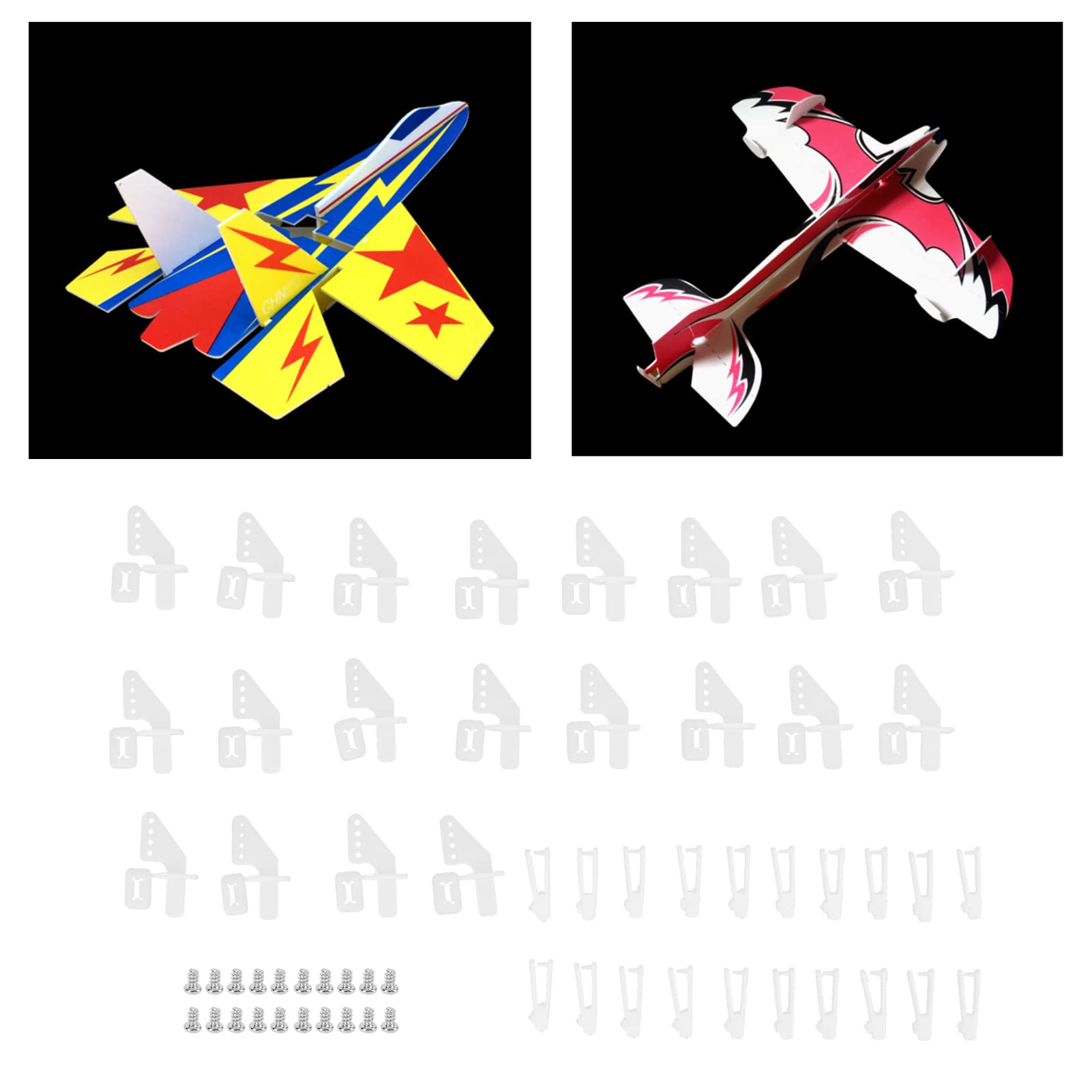 Kit De 20 Guignols Et Chapes De Commande Pour Avion RC – Angle 4 Trous – Pièce De Rechange