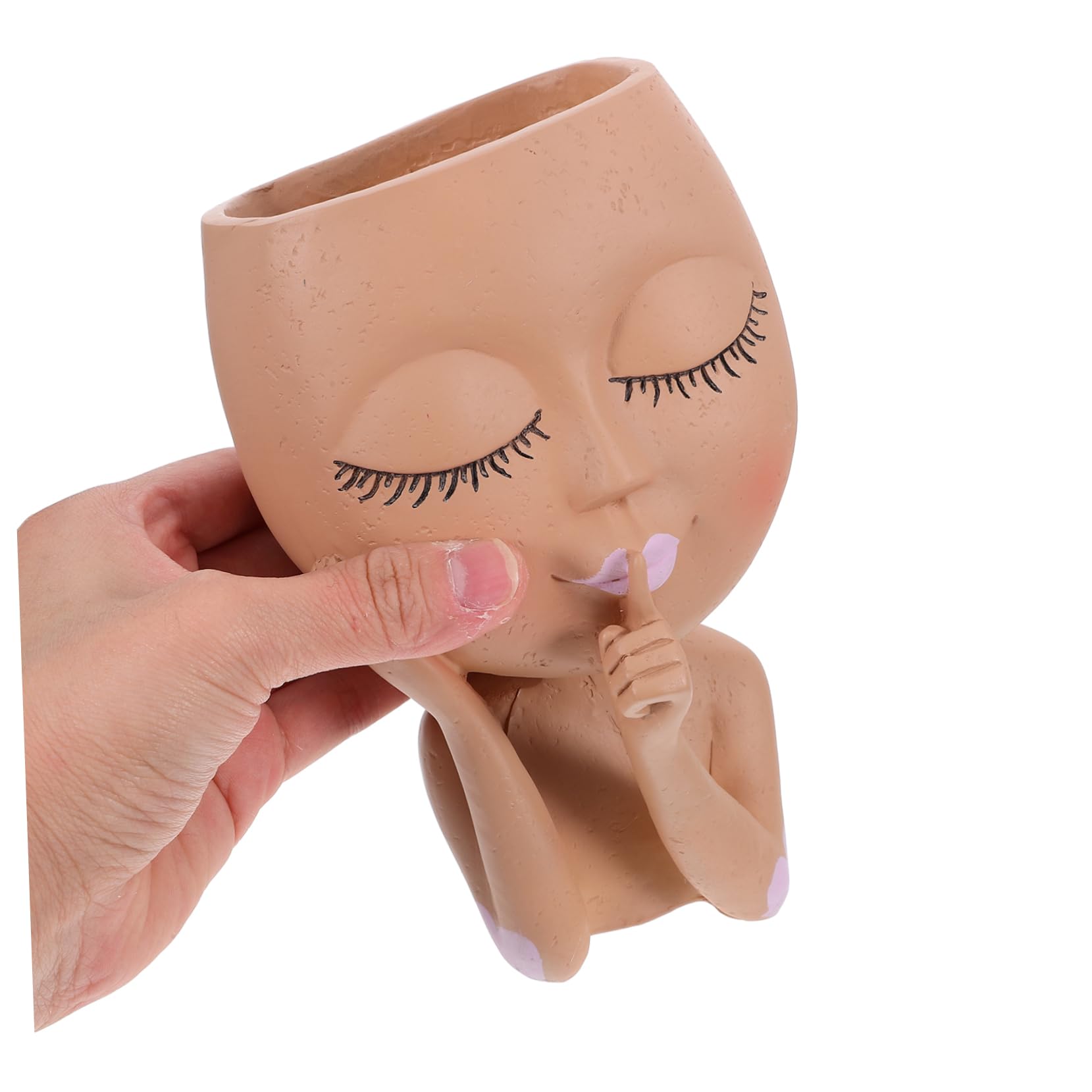 TOYANDONA Maceta de con Diseño Facial Divertido Maceta Artística para Plantas de Interior Resistente y Decorativo para Jardín y Detalles Artesanales Únicos