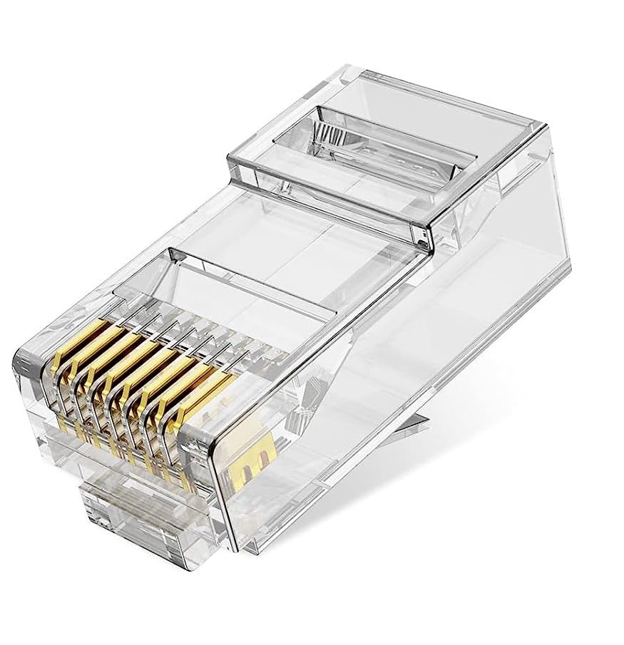 Sadow Cat6 RJ45 Ends, Cat6 Connector, 8P8C Cat5, Cat6, Cat5e RJ45 Connector, Ethernet Cable Crimp Connectors UTP Network Plug for Solid Wire and Standard Cable, LAN Crimp Modular Plugs (Pack of 100) (B0CDM1P3H8) Amazon Price History, Amazon Price Tracker