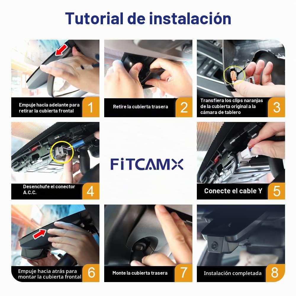 Fitcamx Dashcam 4K Adecuado para Yaris & Yaris Cross 2020-2023 XP210 4th Gen, OEM Cámara de Coche, 2160P UHD Video WiFi, Night Vision, G-Sensor, Grabación en Bucle, WDR, Plug & Play, Tarjeta de 64GB