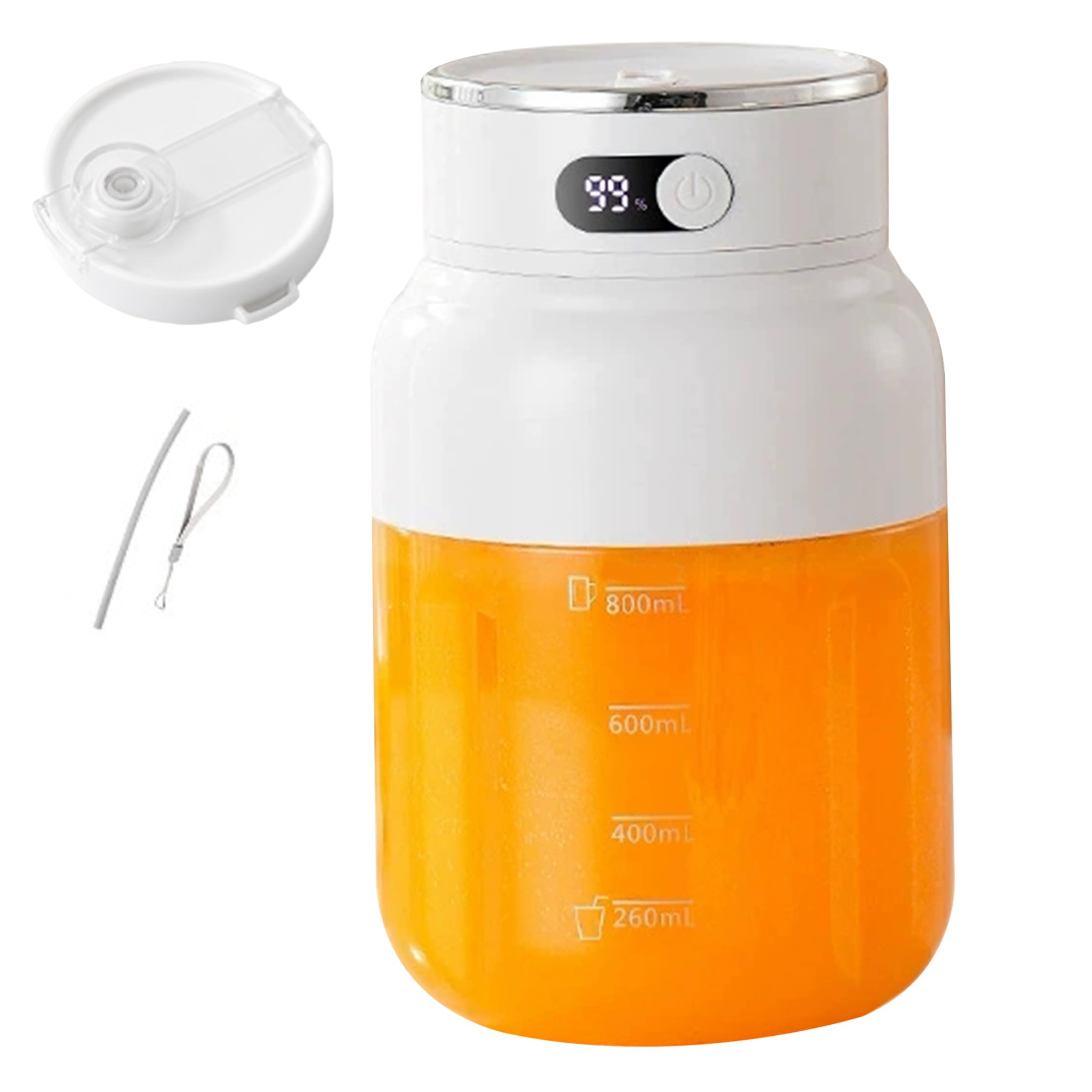 Syutokul Portable Juicer Portable Juicer Blender Personal Blender 1200ml Personal with 38 Stainless Steel Blades Digital Display with Dual Lids