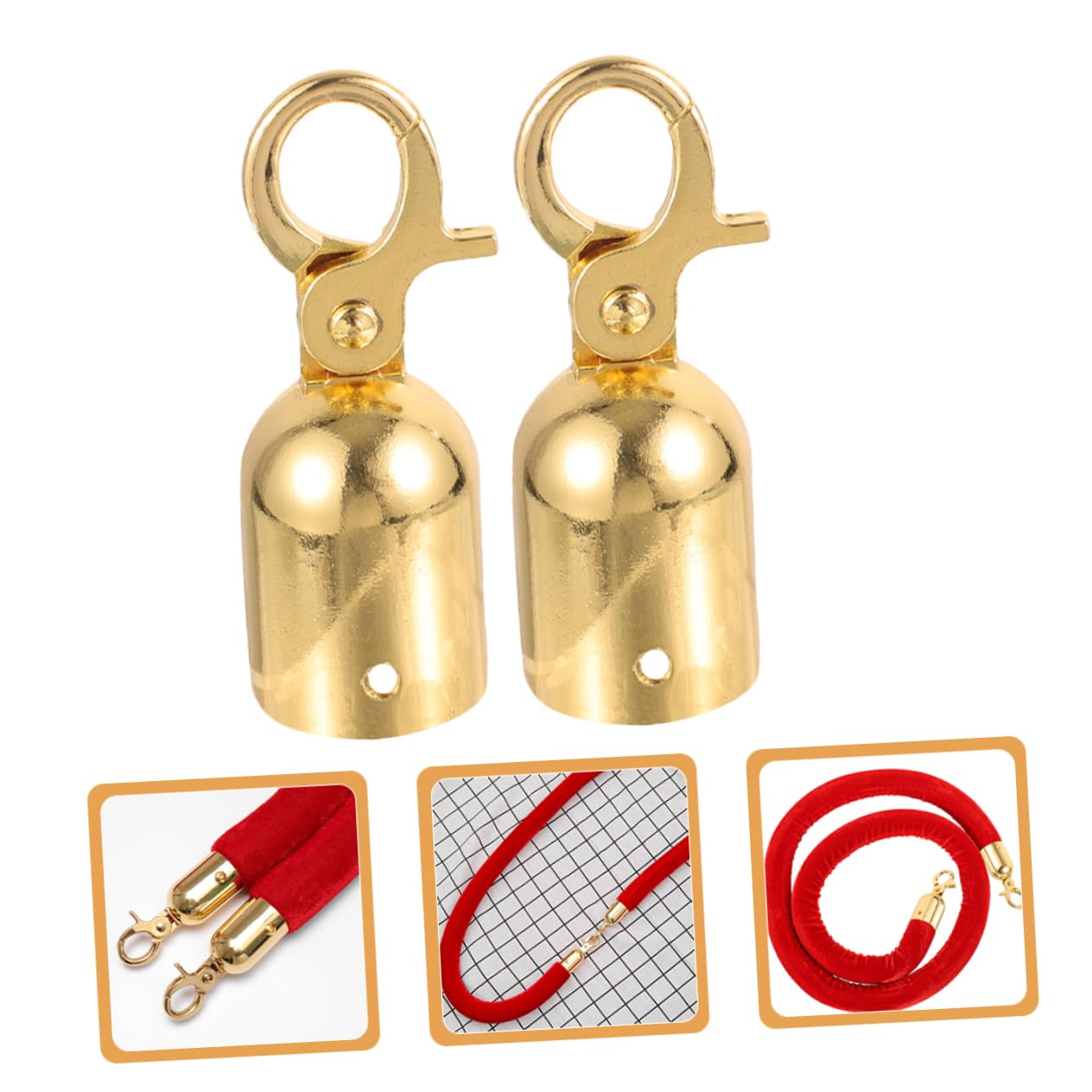 Uonlytech Guardrail Cord End Cap Metal Cord Lock Stopper Rope End Fastener for Residential Commercial Use