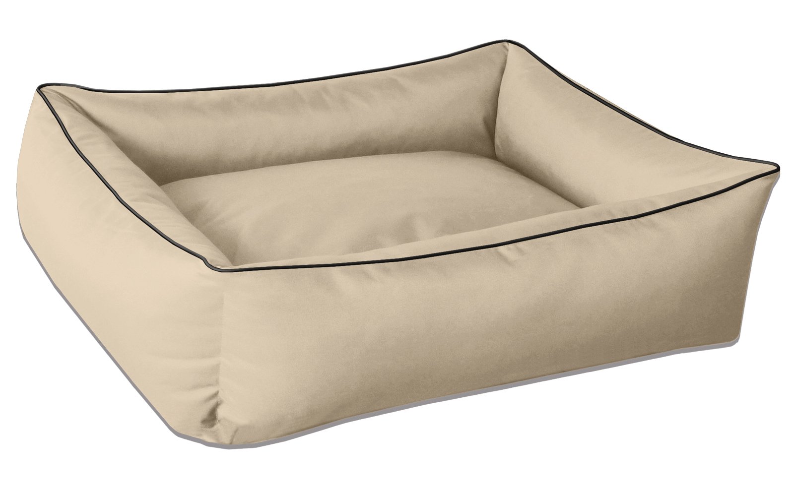 BedDog(R) legowisko dla psa MAX, kojec wykonany z Cordury, zmywalne legowisko z krawedzia, kanapa dla psa w ksztalcie czworokata, do wewnatrz, XXL, NAMIB-SAND, bezowy