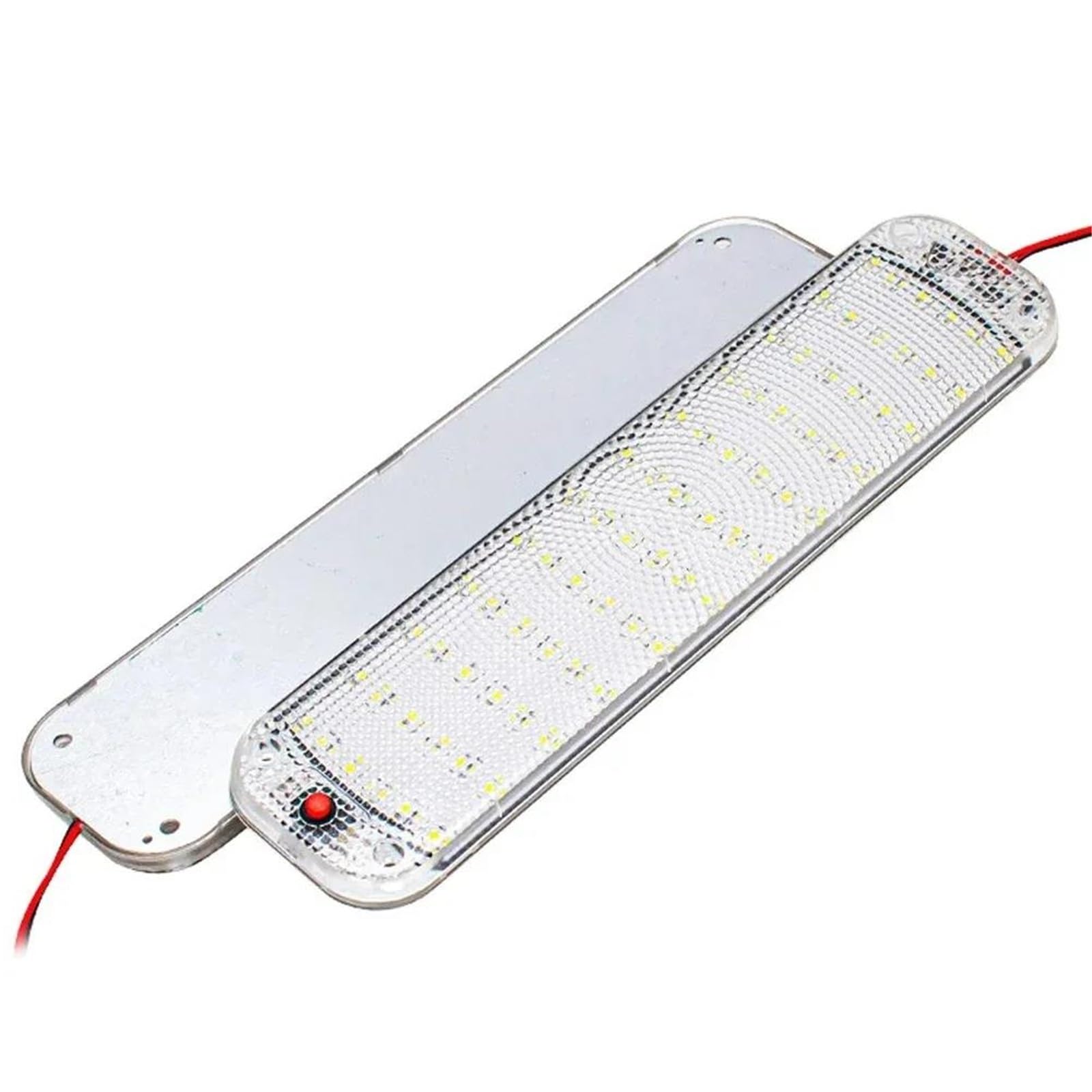 Luz Lectura Techo Barra Luces LED Techo 10W 12V-80V 72LED con Interruptor Interior Coche Caravana Autobús Autocaravana