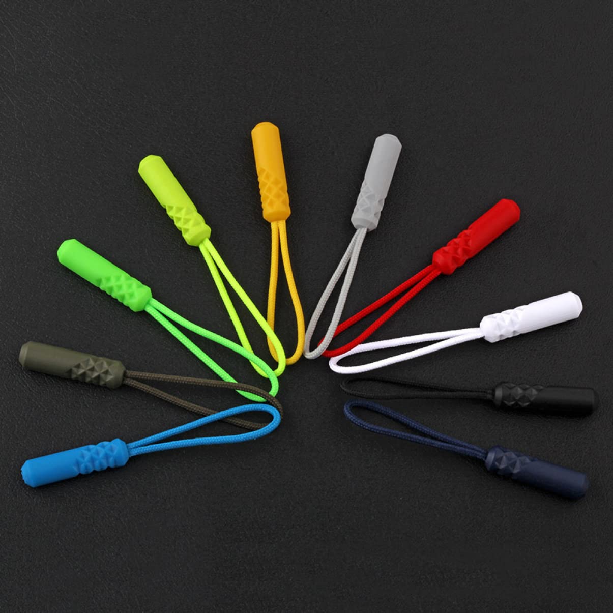 HOMSFOU Zipper Pull Loop 20pcs Zipper Puller for Luggage Luggage Bag Tail Rope for Clothing Repair (Black)