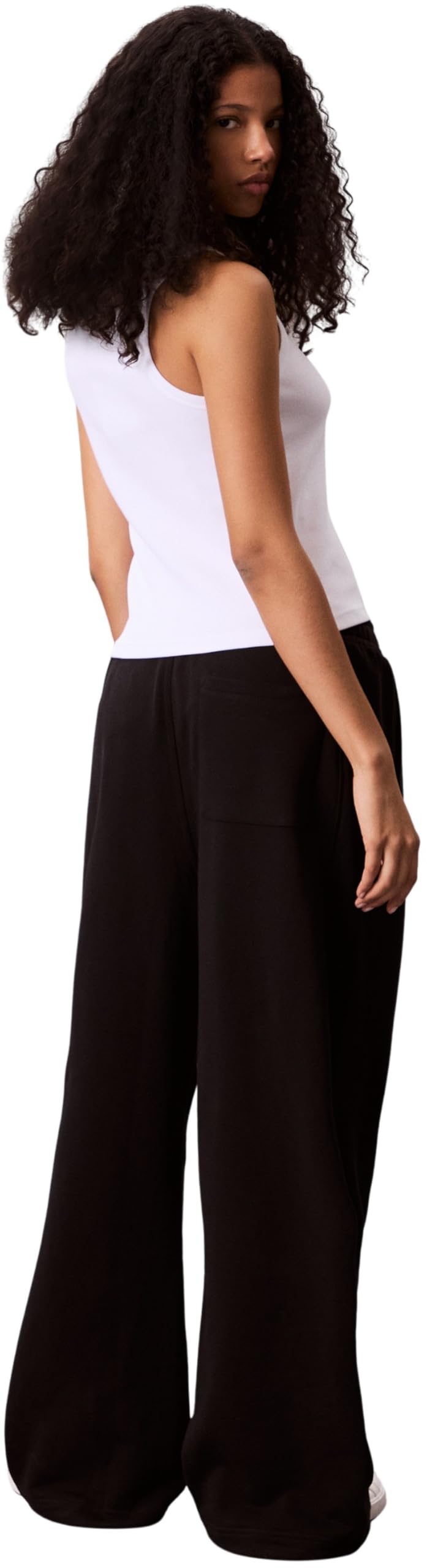 Calvin Klein Pantalón de chándal Mujer French Terry Badge Logo de algodón