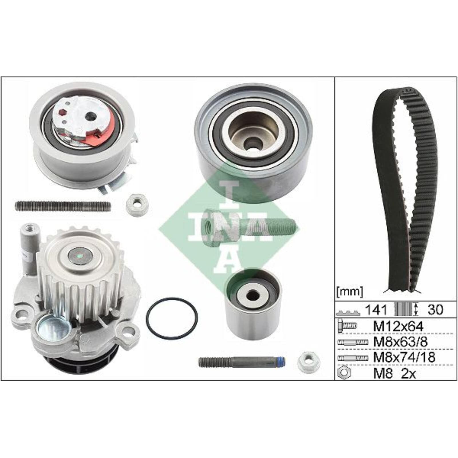 Kit Distribuzione con Pompa Acqua INA - 530046330