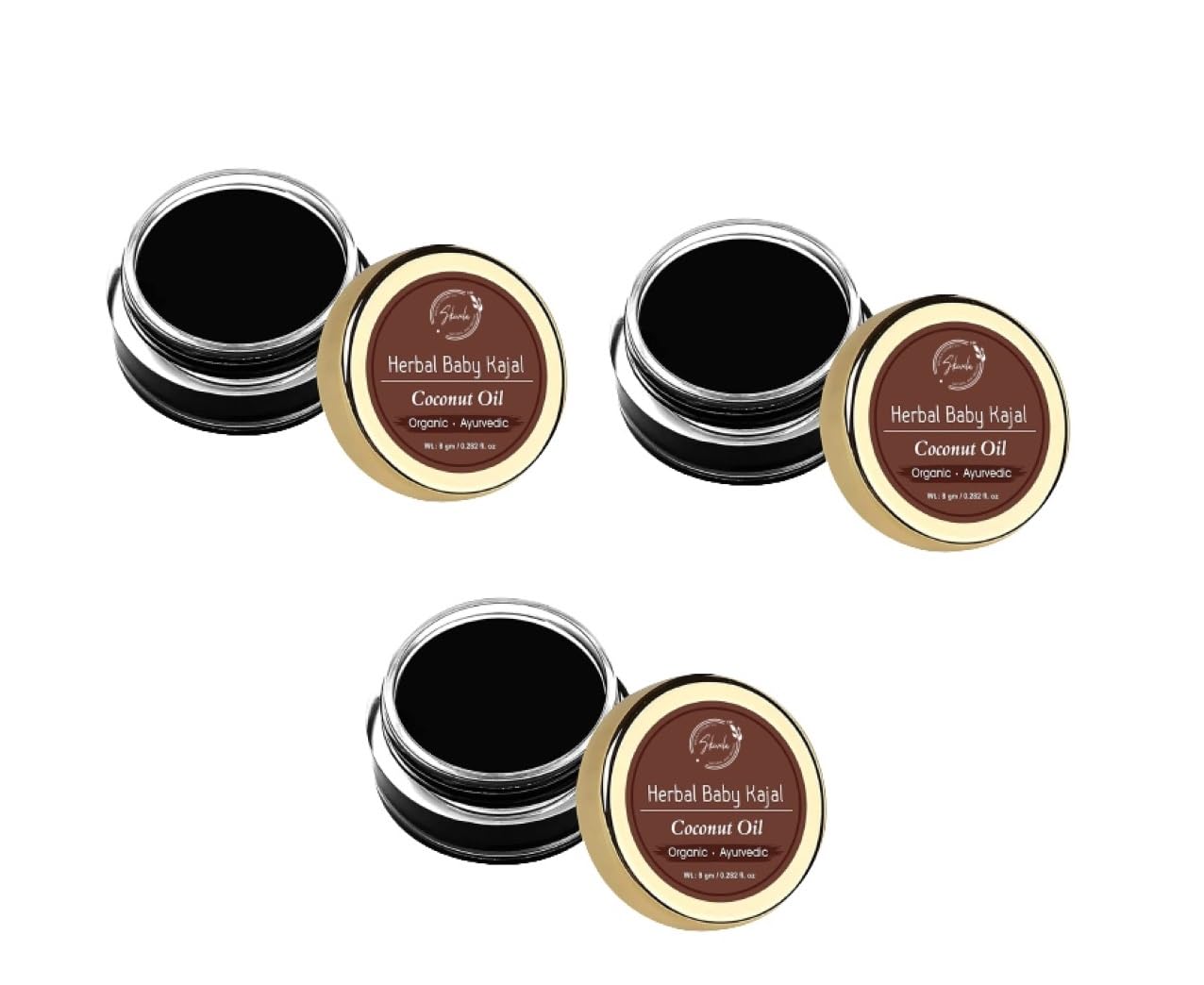 Deep Black Traditional Children Coconut Kajal With Gentle Smudge Resistant Long Stay For Sensitive Eyes (Pack Of 1)-image-15