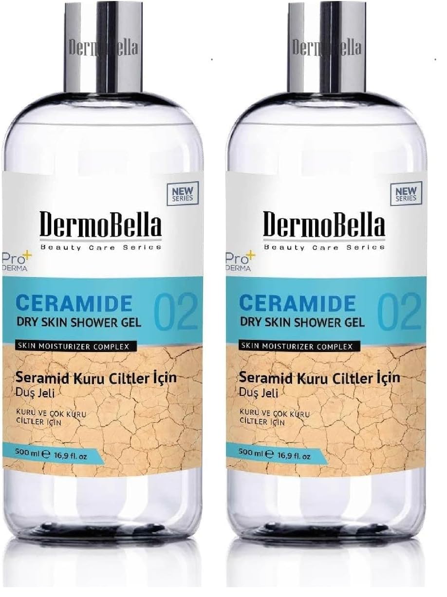 DermoBella Seramid Kuru Ciltler İçin Duş Jeli 500 ml (2 paketi)