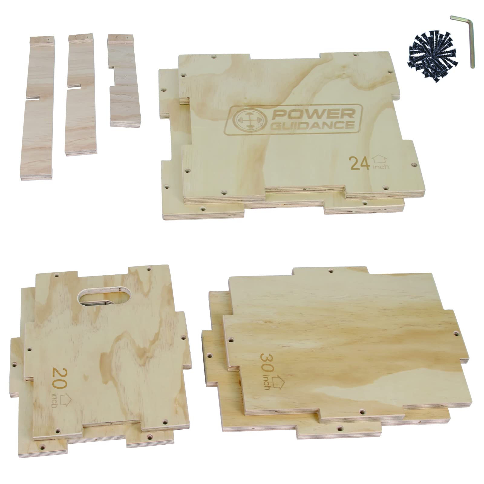 POWER GUIDANCE 3 in 1 Pliometrica Saltare Scatola Ideale per Allenamento a Croce Plyo Jump Box