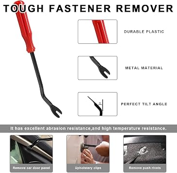 240 PCS Car Bumper Retainer Clips, Auto Plastic Rivets Fasteners Push Retainer Kit with Remover Tool, Vehicle Push Pin Rivets Door Trim Panel Fender Clips for Most Cars