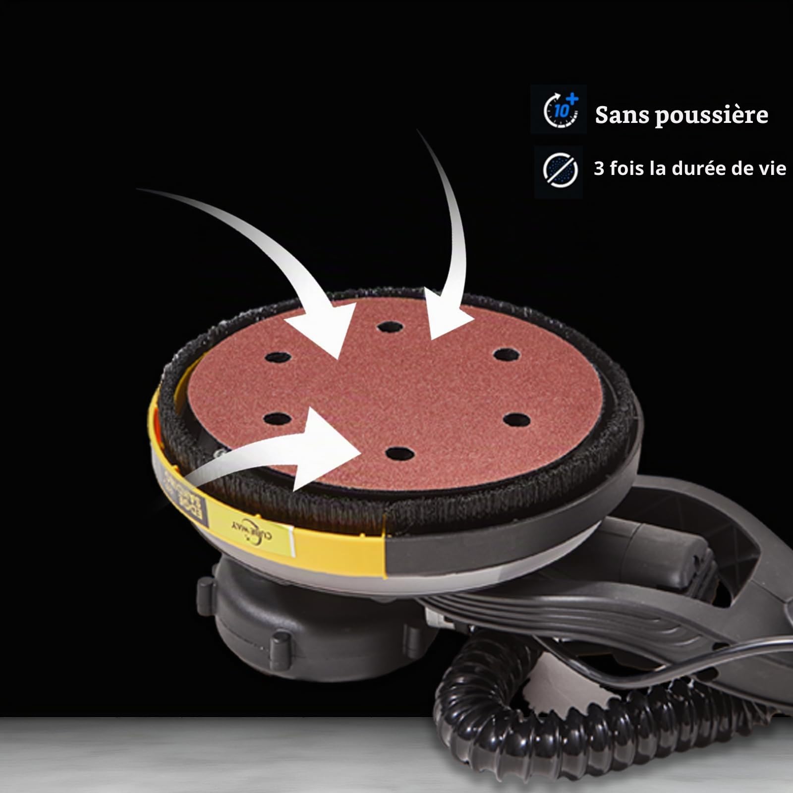 Disques de Ponçage 215 mm 30 Pièces, 6 Trous Disques Abrasifs 215 mm Ronds Papier Abrasif for Ponceuse pour Cloisons Sèches Ponceuse Girafe (30 pièces -Grain 80/100/120/150/180/240)