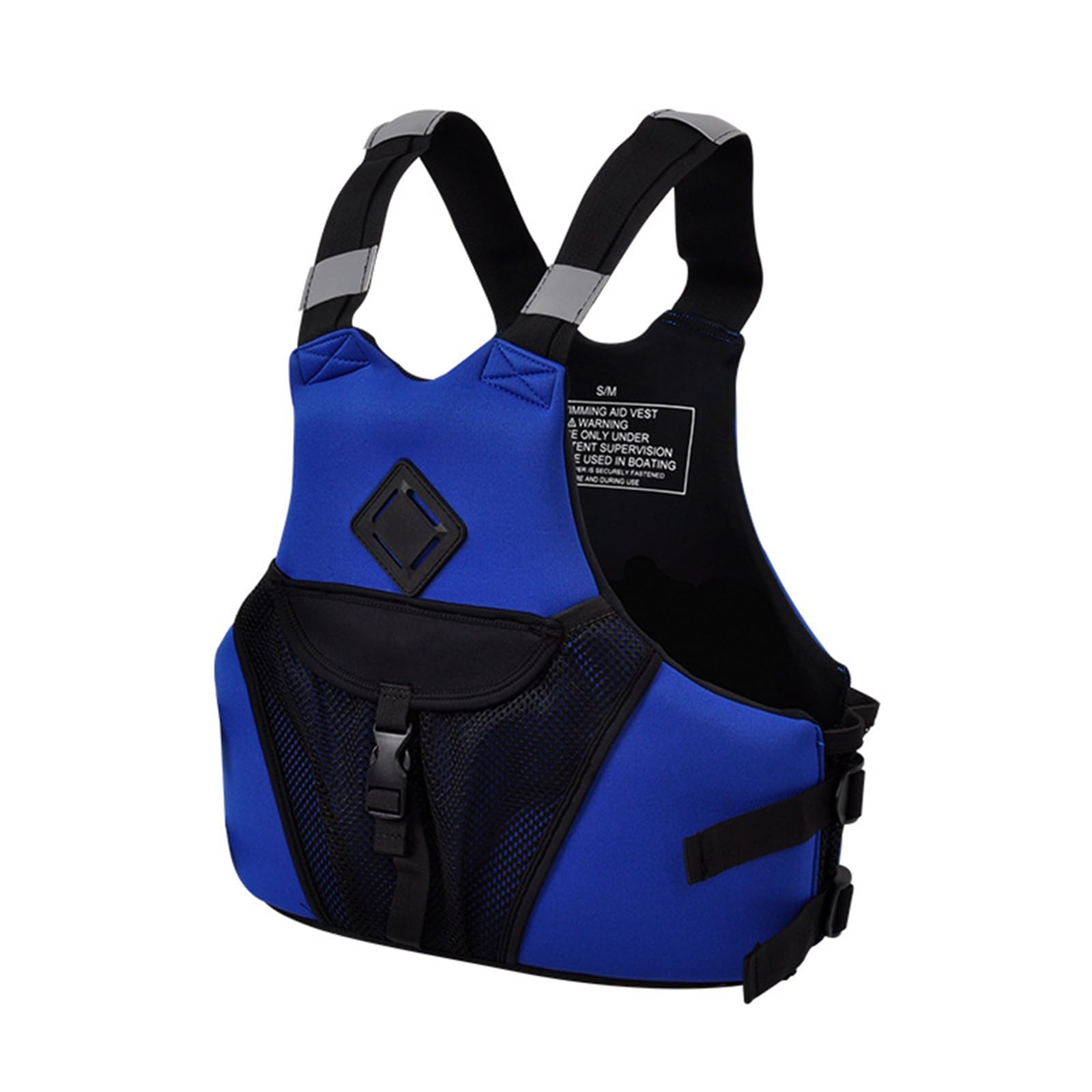 Generisch Chaleco salvavidas para mujer con flotabilidad para kayak vela pesca rayas reflectantes cremallera tirantes ajustables bolsillos grandes chaqueta de agua para todo el año en talla grande