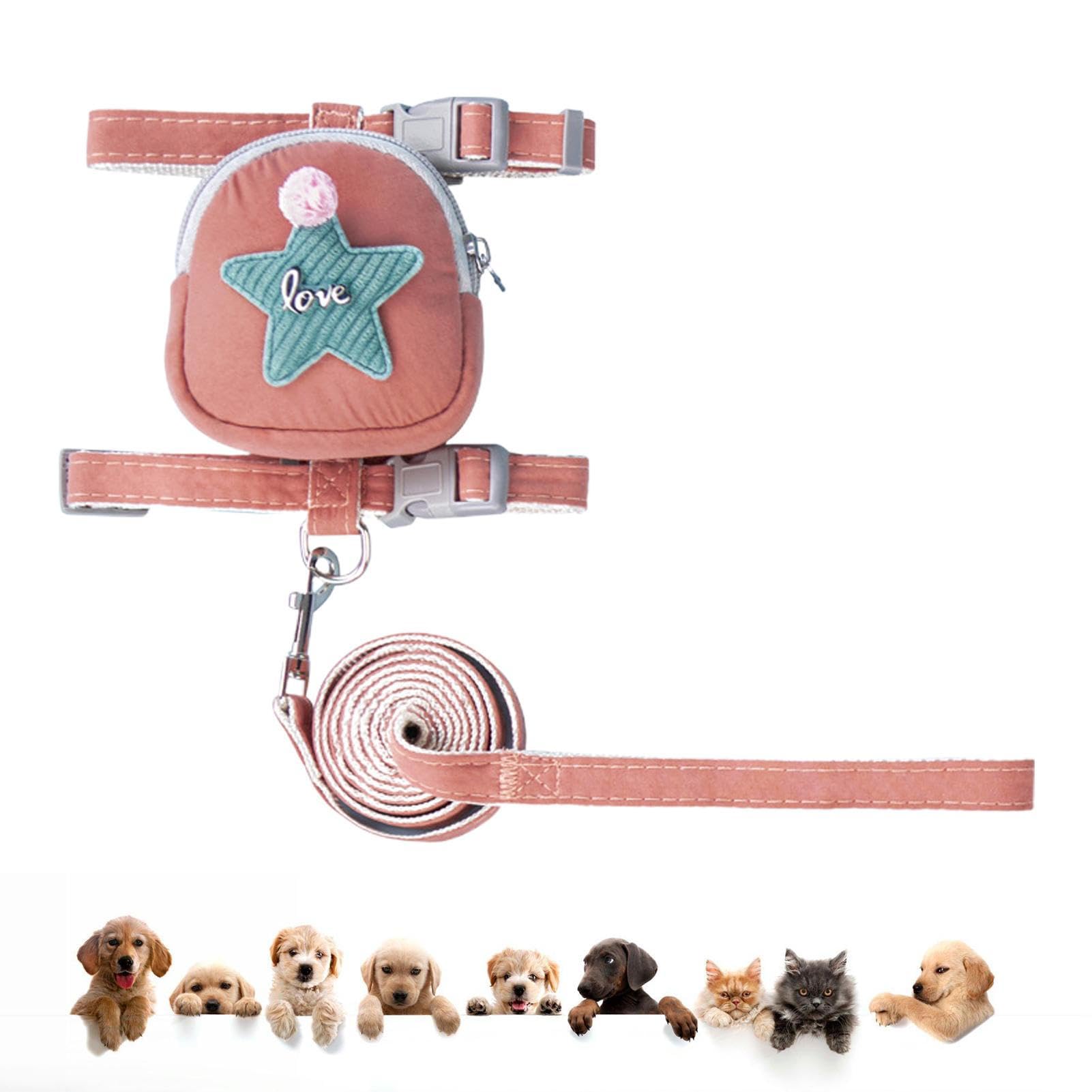 Zankie arnés Mochila para Perro - Mochila con arnés para Perros y Gatos con Correas Ajustables,Ropa para Perros Decoración para Mascotas para Caminatas diarias, Caminatas, Entrenamiento