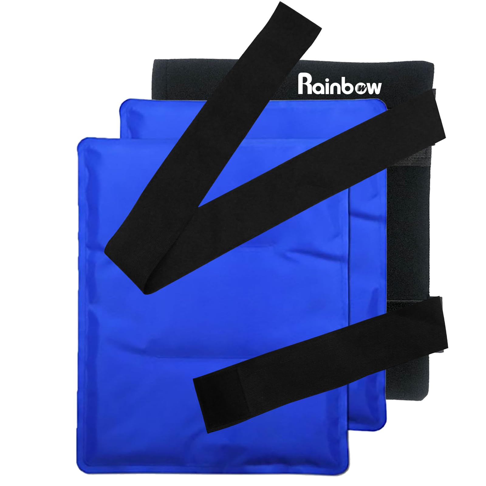 RAINBOW Gel Ice Pack for Back Hip Shoulder Knee, Reusable Ice Packs for Injuries Pain Relief, Heat Cold Compress Therapy Packs for Surgery, Swelling, Bruises Large Cold Pads (11" x 14" - Pack of 2)