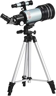 PAHAYU Small refracting Astronomical Telescope, 70mm Aperture Entry Telescope, high-Mount Portable Stargazing Telescope, Equipped with 20mm Eyepiece and Telescopic Tripod