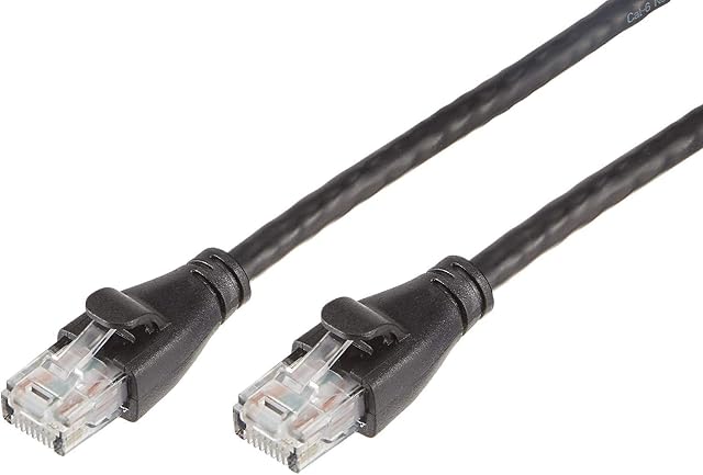 Amazon Basics RJ45 CAT6 Ethernet LAN Patch Cable (3 m / 10 Feet) [1,000 Mbps (1 Gbps)] - 5 pack