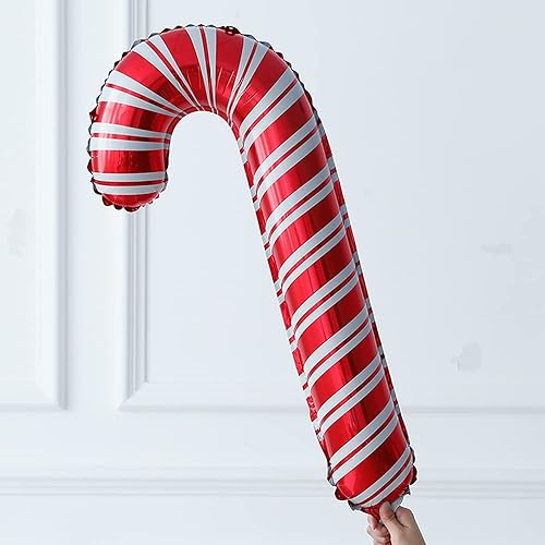 Miniatura 6 de Kit de arco de guirnalda de globos de Navidad, 157 globos de árbol de Navidad rojo, verde y dorado, globo de aluminio de bastón de caramelo para