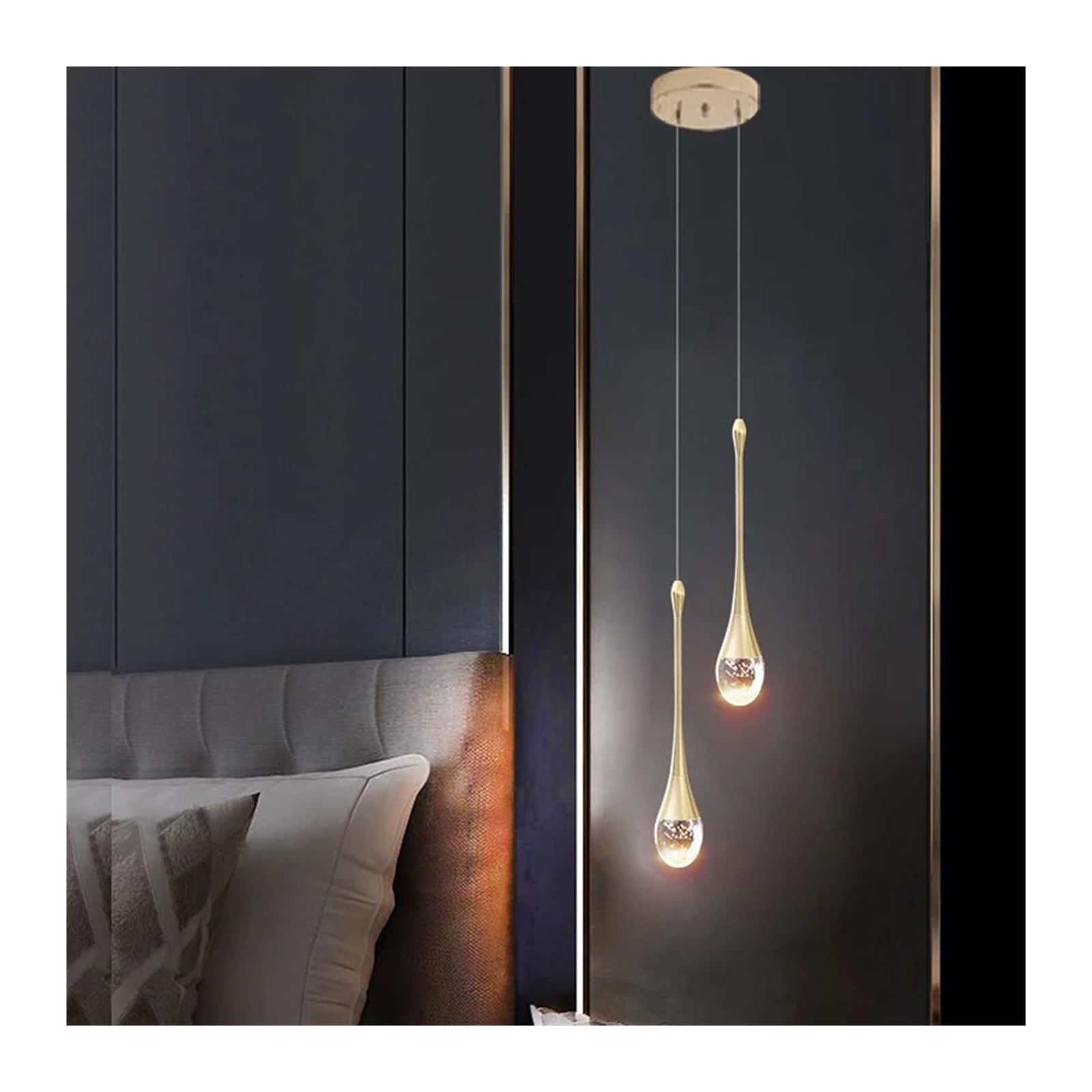 Modern Crystal Pendant Light K9 Crystal Gold Led Lighting Fixtures for Bedroom Kitchen Island,Chandelier Lighting, jq-842