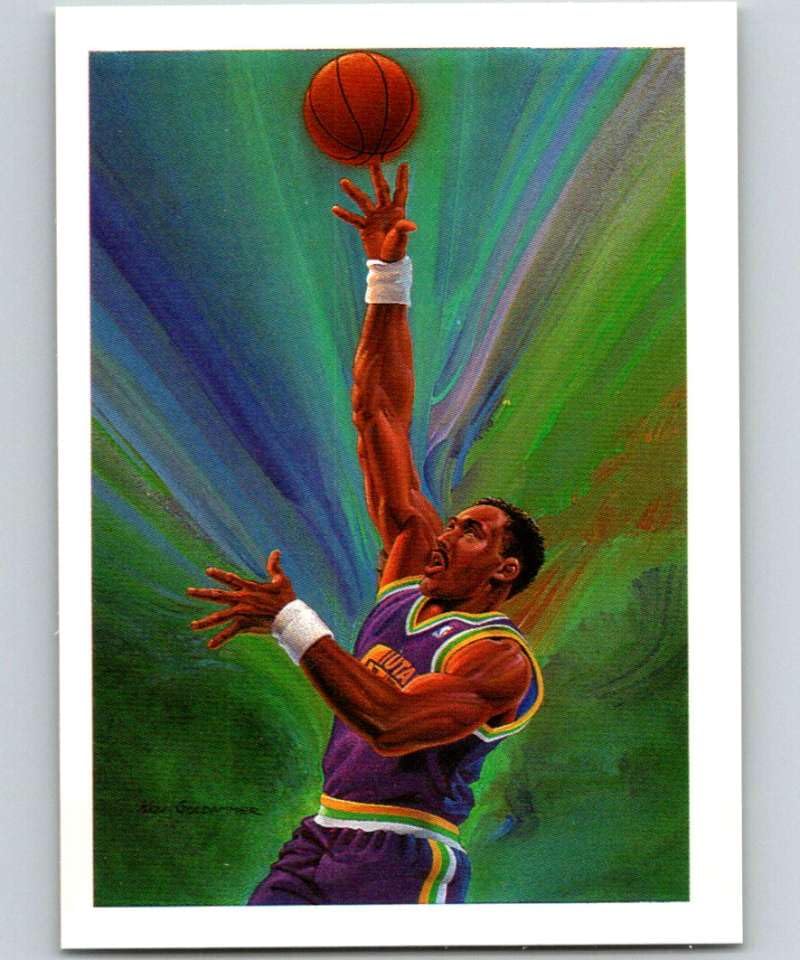 Amazon.com: 1990-91 NBA Hoops #380 Karl Malone Utah Jazz TC