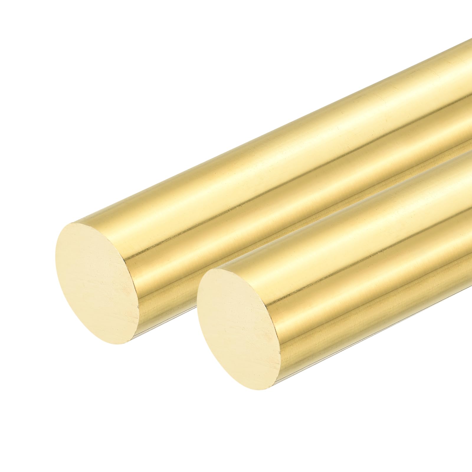 QUARKZMAN 2 Pezzi 1"(25mm) Diametro Ottone Solido Barra Tonda 4"(102mm) Lunghezza H62 Barra Ottone Tornio Stock Barra Tonda Ottone Per DIY Artigianato Industria Costruzione