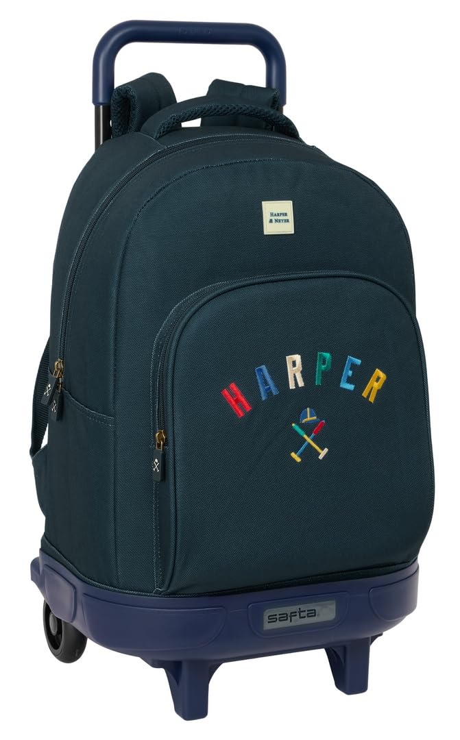Safta Harper & Neyer - Mochila Grande con Ruedas, Compacta, Extraíble, Ideal para Niños de Diferentes Edades, Cómoda y Versátil, Calidad y Resistencia, 33x22x45 cm