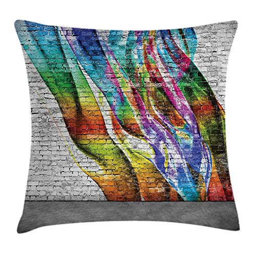 FPDecor Rustic Home Decor Funda de Almohada by, Abstract Graffiti Painted on...