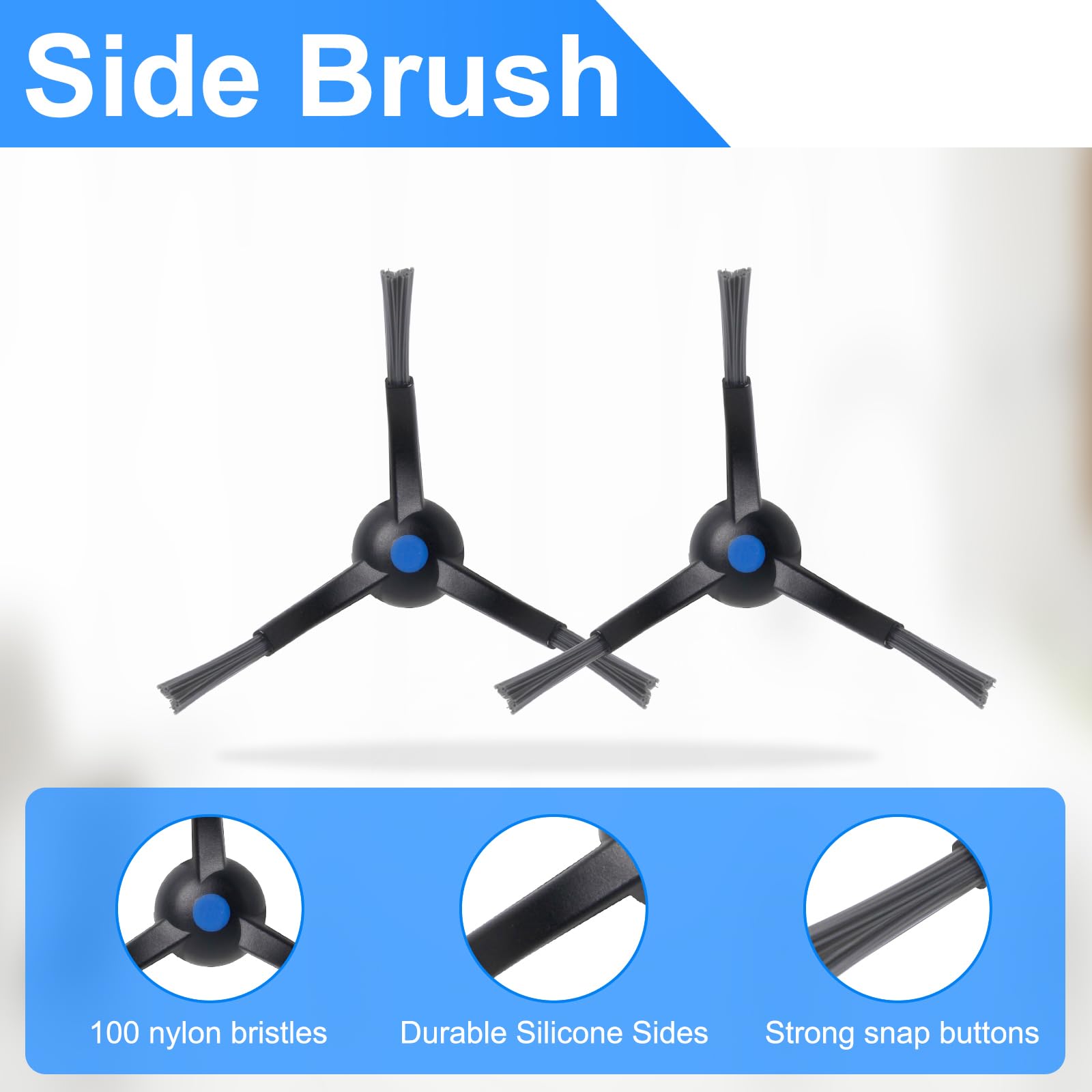 Kit d'accessoires pour ECOVACS DEEBOT X5 Omni, Accessoires pour ECOVACS DEEBOT X5 Pro aspirateur robot avec 1 brosse à rouleau, 2 filtres HEPA, 6 lingettes, 4 sacs à poussière, 6 brosses latérales - 4