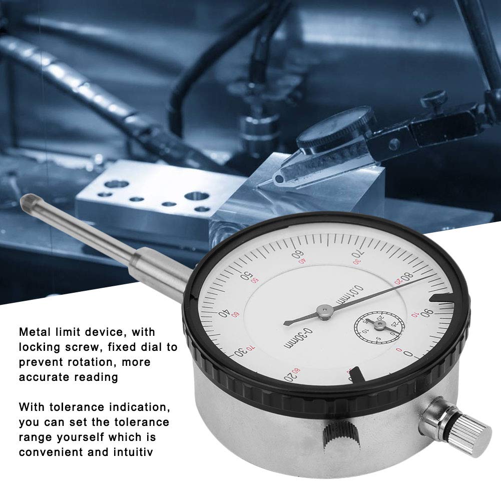 Comparatore 0 a 30 Mm Ad Alta Precisione con Movimento in Ottone, Acciaio Ad Alta velocità e Impermeabile IP65, Resistente All'usura per Strumenti di Misurazione, Utensili