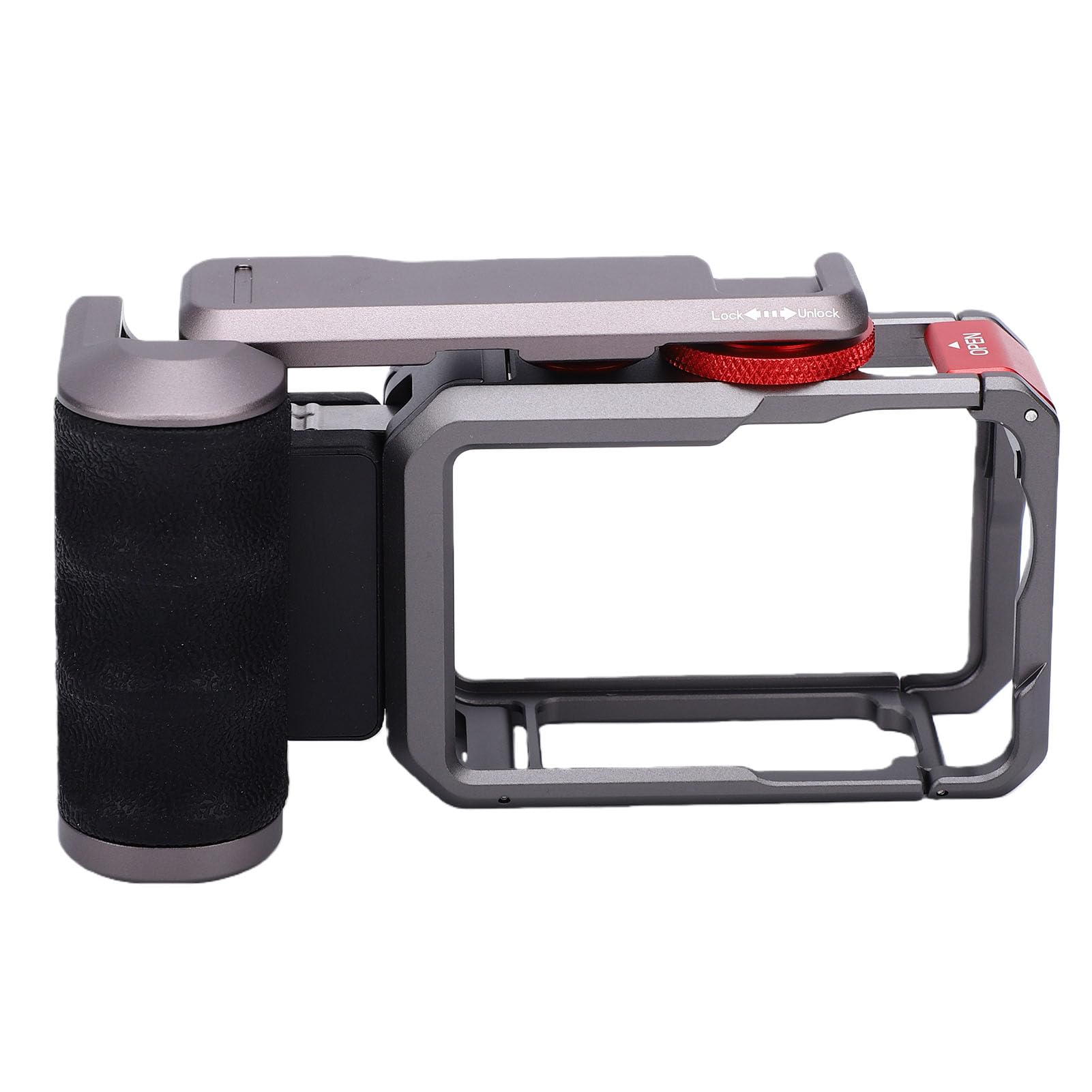 Jiawu Zestaw Uchwytów do Aparatu, Lekka Klatka Stabilizująca ze Stopu Aluminium i Ergonomiczny Uchwyt, Zestaw Uchwytów do Fotografii Ulicznej z magnetyczną osłoną przeciwsłoneczną, Stopka Zimna i 1