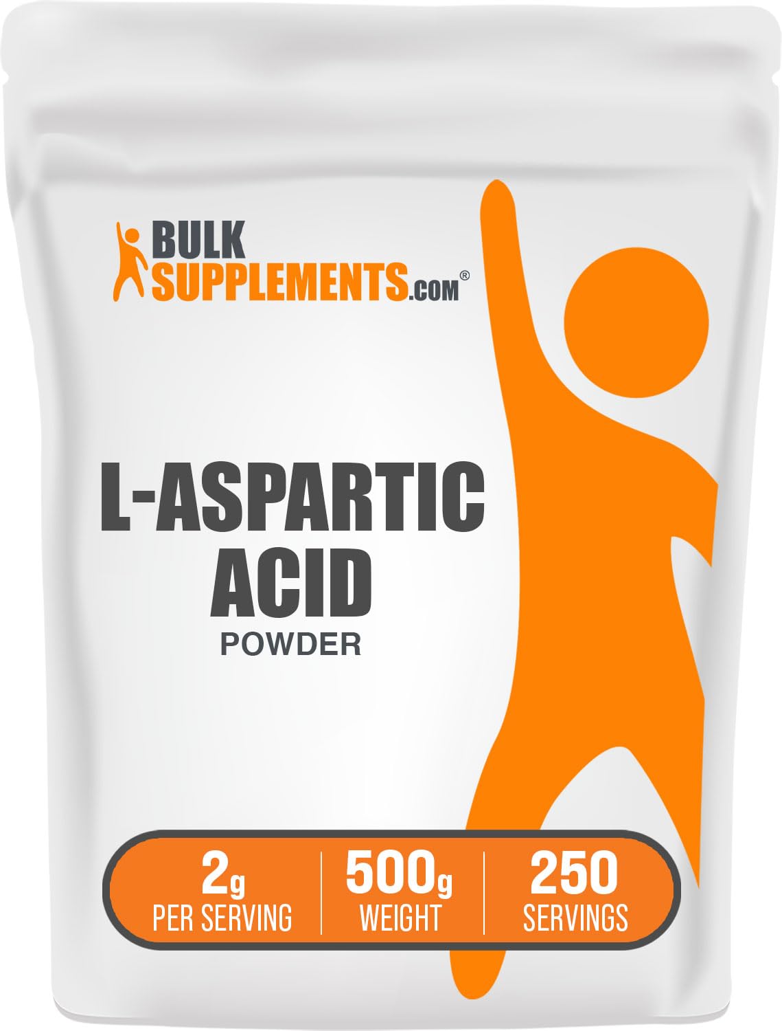 BulkSupplements.com L-Aspartic Acid Powder - Aspartic Acid Supplement, Amino Acids Supplement - Gluten Free, 2g per Serving, 500g (1.1 lbs) (Pack of 1) 1.1 Pound (Pack of 1)