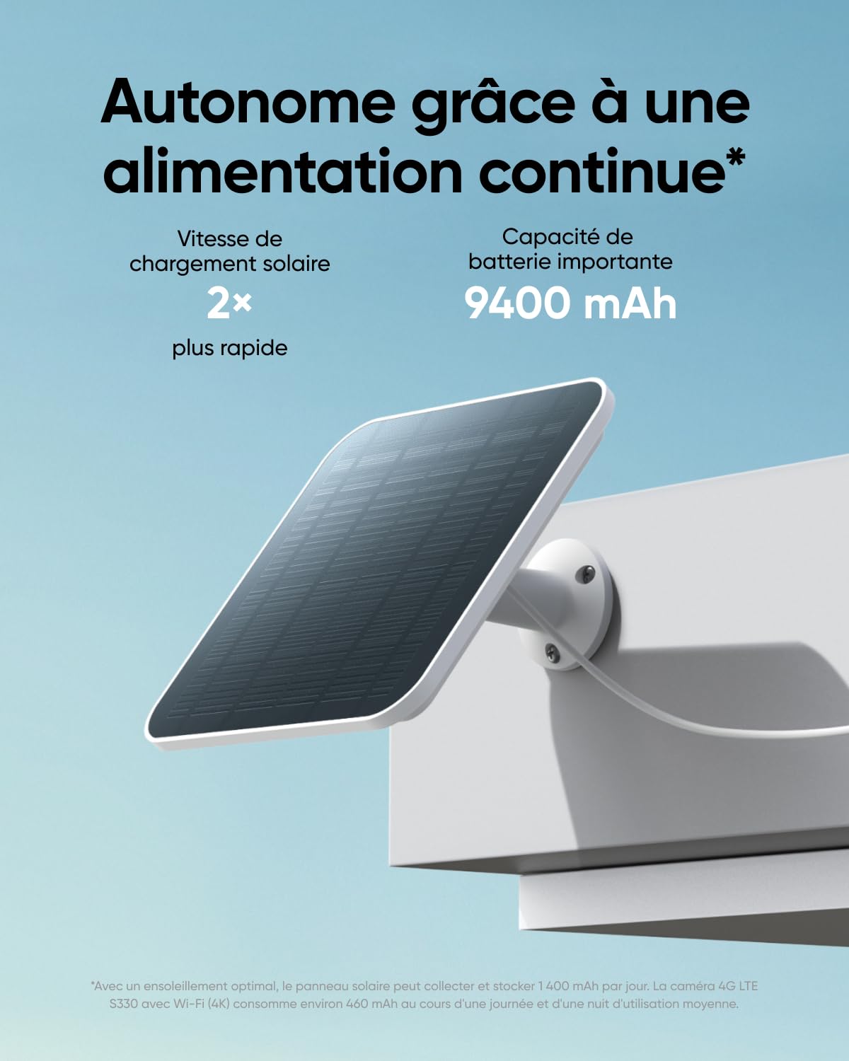 eufy Caméra de Surveillance S330 | WiFi 4G LTE, 4K UHD, inclinaison panoramique, alimentation solaire sans fil, suivi humain/véhicule par IA, avec carte SIM
