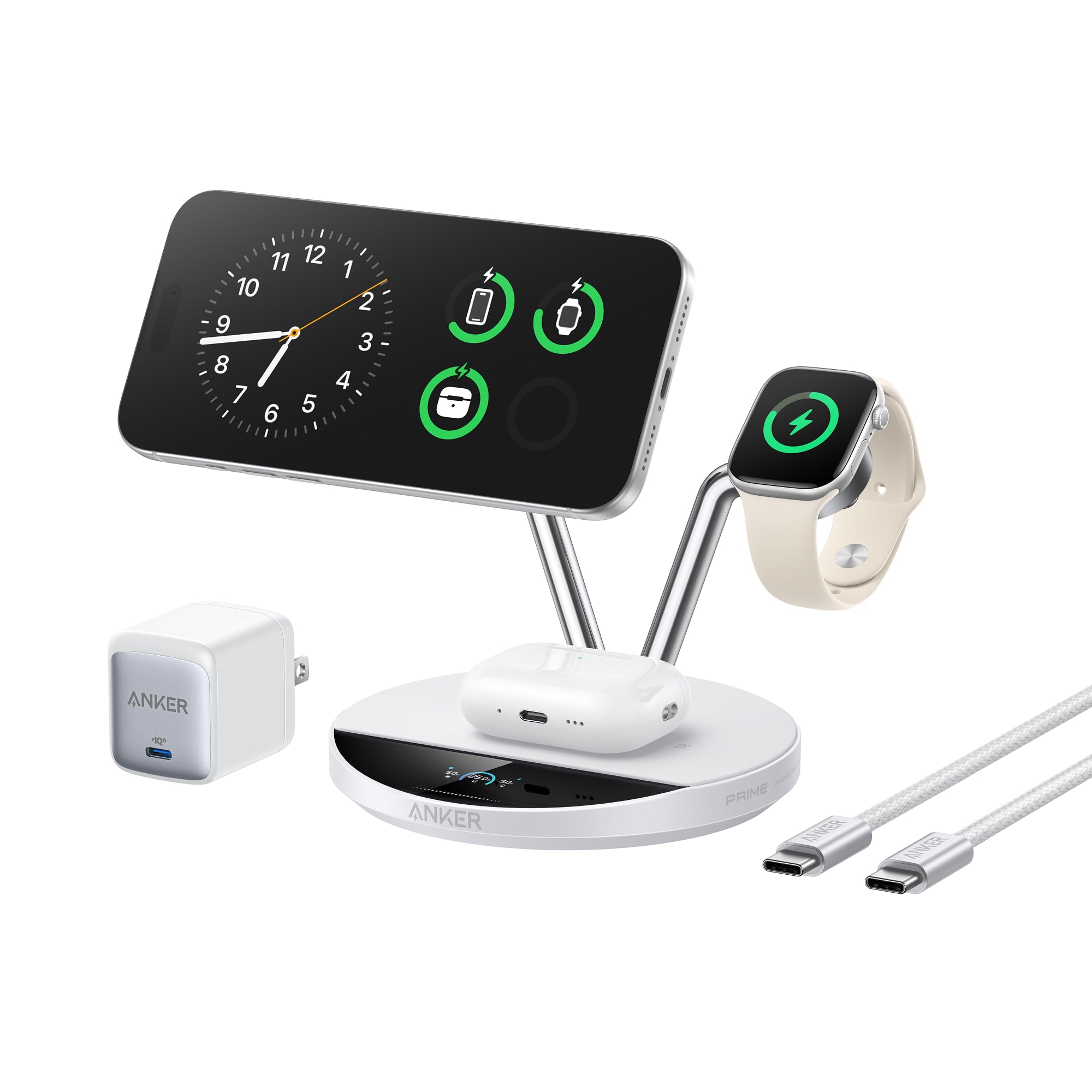 Anker Prime 3-in-1 Qi2.2 MagSafe Compatible 25W Wireless Charging