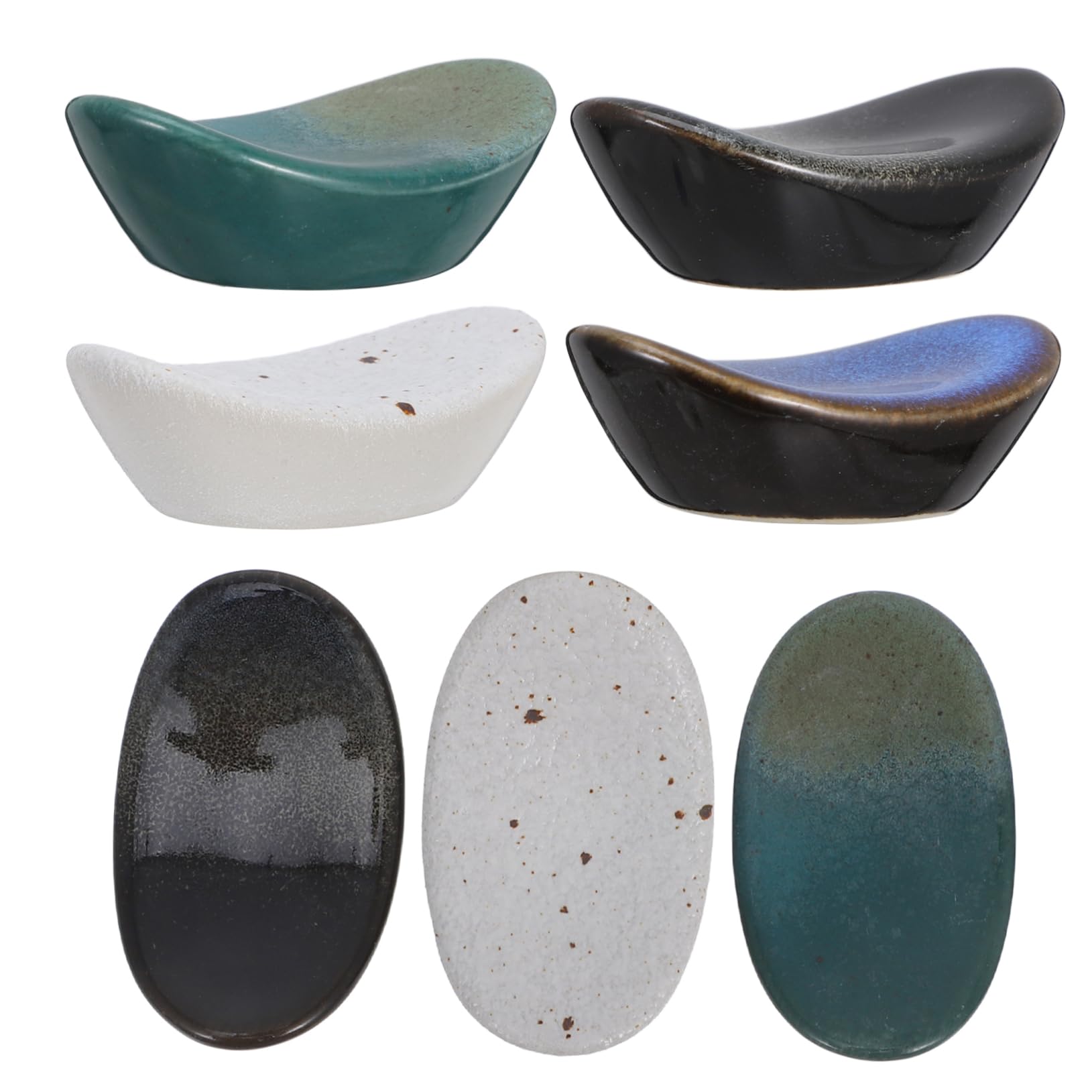 HOLIDYOYO 7pcs Chopstick Rest Rack for Chopstick Dinnerware Holder Chopstick Stand Copostick Stand Japanese Chopsticks Rests Fork Rest Holder Serving Japanese Chopsticks Stand Snack Ceramics