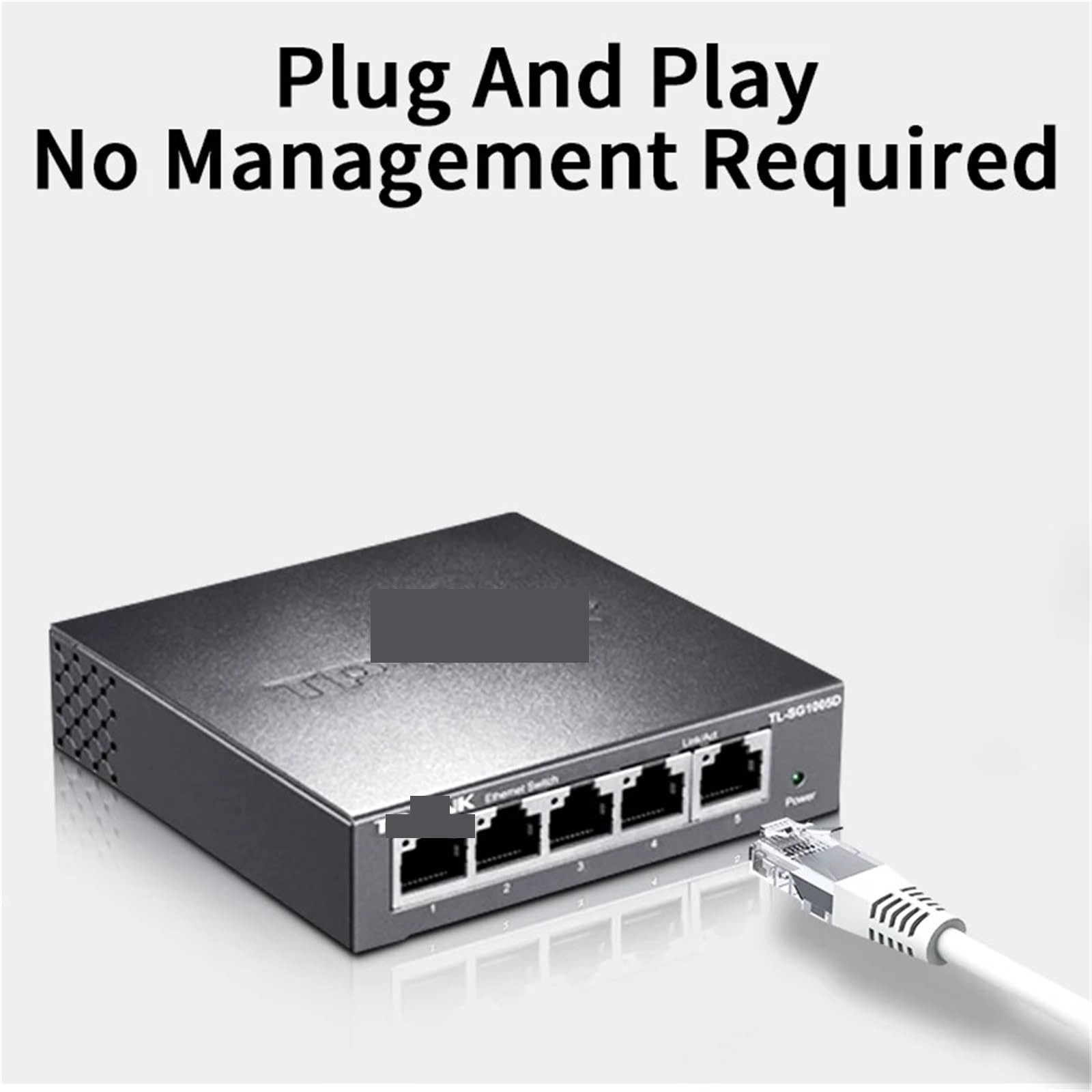 Commutateur réseau Gigabit Ethernet 5 ports 1000BASE-T Plug and Play Hub Répartiteur Internet TL-SG1005D (adaptateur UE)