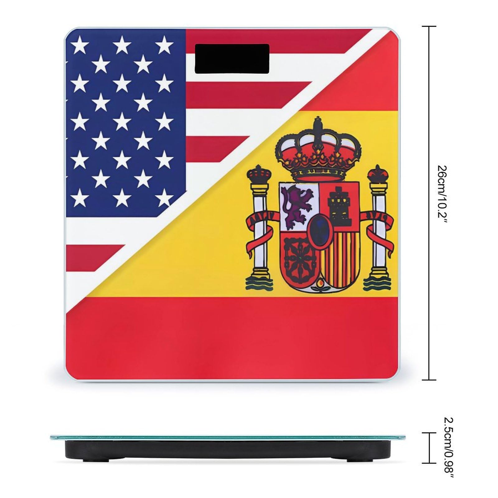 U.S.A. North Ossetia National Flag Scale for Body Weight Smart Accurate Digital Bathroom Scale with Easy Read LCD