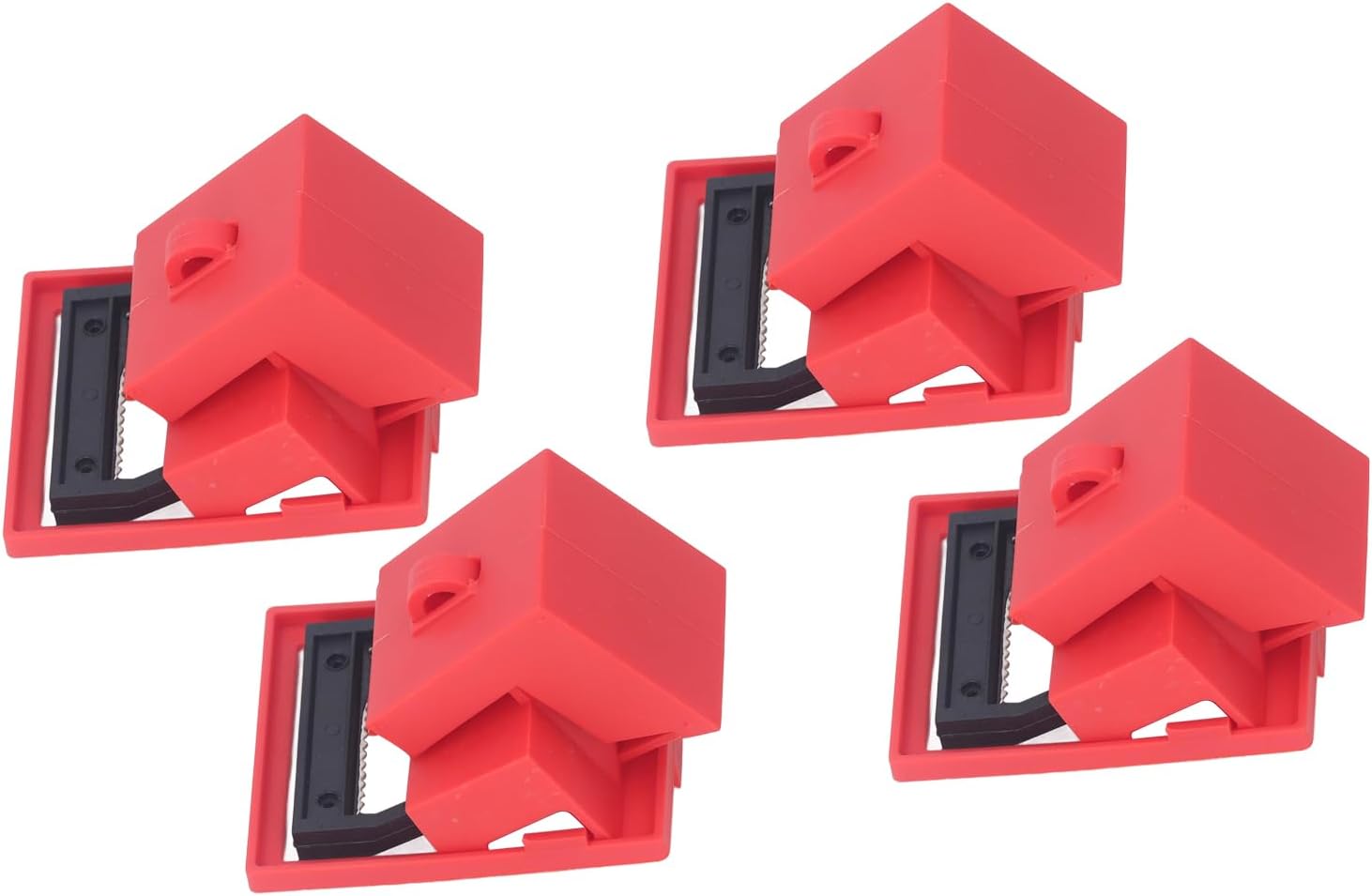 Ejoyous Circuit Breaker Lockout Device, 4 Pack 480 600V Clamp On Single Pole Breaker Lock Out Device Universal Electrical Loto Station Lockout Tag Out Set