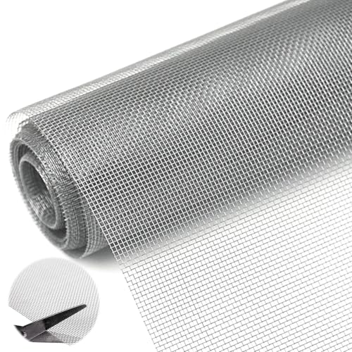 Tutamaz Rejilla de alambre de malla fina, 1 mm, ancho de malla de 40 cm x 2 m, malla metálica para jardín, ratones,...