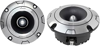 Upgraded Heavy-Duty Aluminum Bullet Super Tweeter - Powerful 200 Watt Peak 2.5k - 20kHz Frequency Response and 4 Ohm w/100dB (1w/1m) Sensitivity and 1.5” Kapton Voice Coil - Lanzar Optidrive OPTIBT25