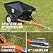 Titan Attachments Compact Manure Spreader, Rated 8.7 Cu. FT, Utility Tow-Behind ATV/UTV Lawn Tractor Spreader