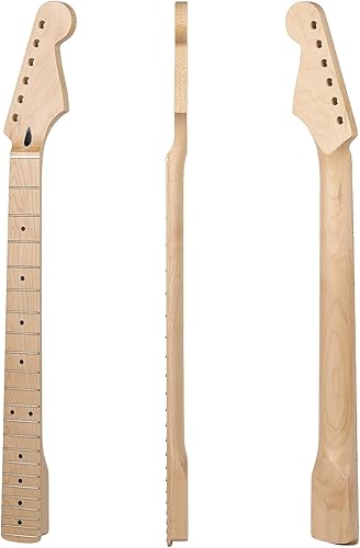 Guitarra cuello 22 trastes arce diapasón guitarra cuello guitarra DIY piezas reemplazo para estilo ST